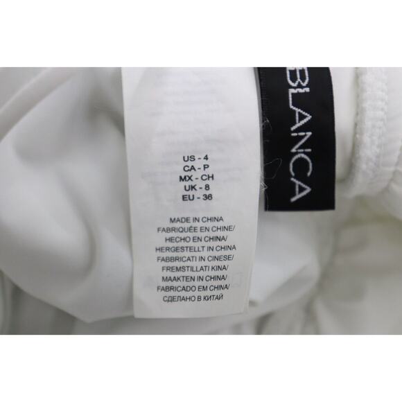 La Blanca Sz 4 Womens Spectrum Striped Rainbow Strappy One Piece Swimsuit White - Picture 12 of 13